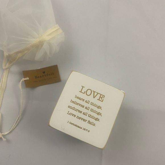 Heartfelt Quote Cube Wedding Mr. and Mrs. Gift Bible Quotes Organza Bag - Picture 5 of 10